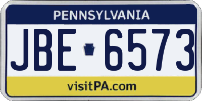 PA license plate JBE6573