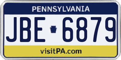 PA license plate JBE6879