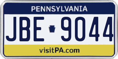 PA license plate JBE9044