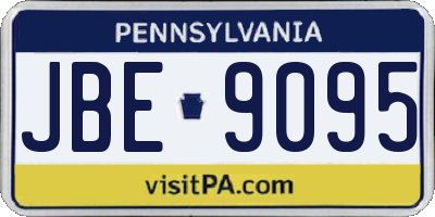 PA license plate JBE9095