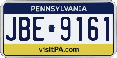 PA license plate JBE9161