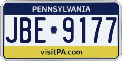 PA license plate JBE9177