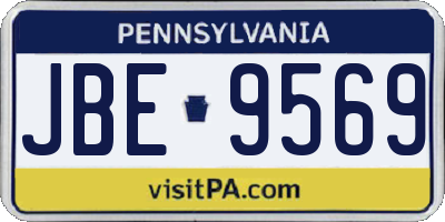 PA license plate JBE9569