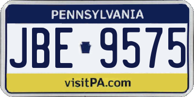 PA license plate JBE9575