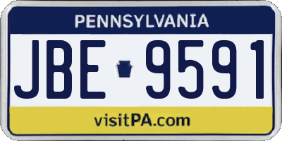PA license plate JBE9591