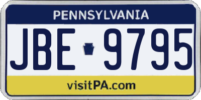 PA license plate JBE9795