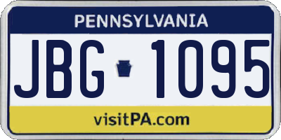 PA license plate JBG1095
