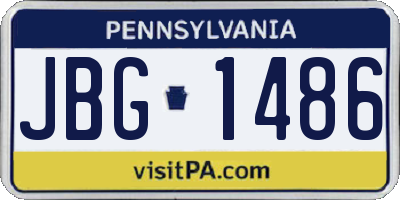 PA license plate JBG1486