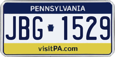 PA license plate JBG1529