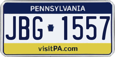 PA license plate JBG1557