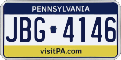PA license plate JBG4146