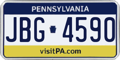 PA license plate JBG4590