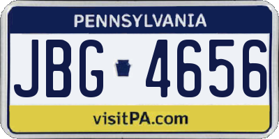 PA license plate JBG4656