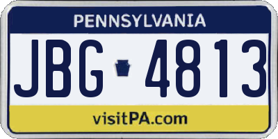 PA license plate JBG4813
