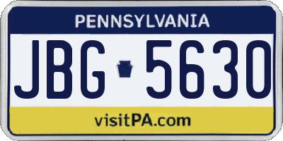 PA license plate JBG5630
