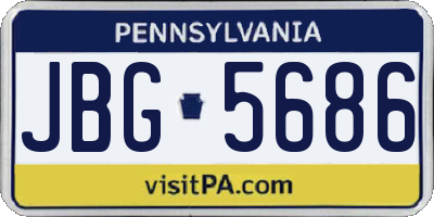 PA license plate JBG5686