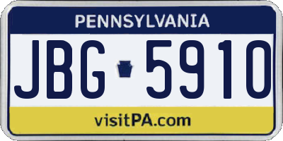PA license plate JBG5910