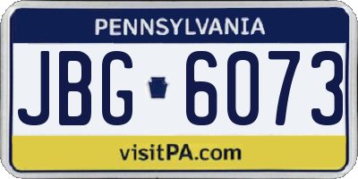 PA license plate JBG6073