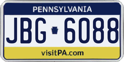 PA license plate JBG6088