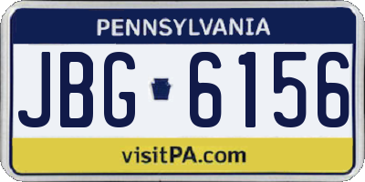 PA license plate JBG6156