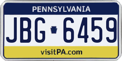 PA license plate JBG6459