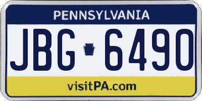 PA license plate JBG6490