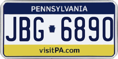 PA license plate JBG6890
