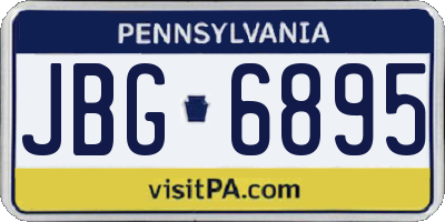 PA license plate JBG6895