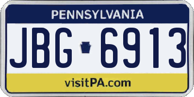 PA license plate JBG6913
