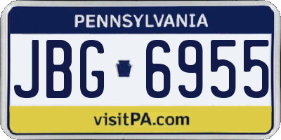 PA license plate JBG6955