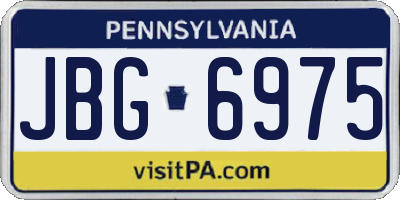 PA license plate JBG6975