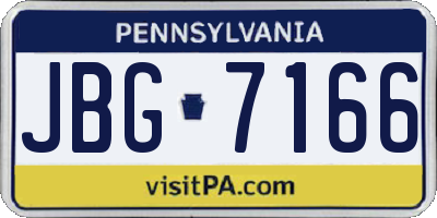 PA license plate JBG7166