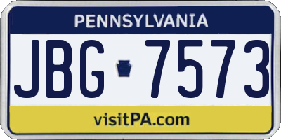 PA license plate JBG7573