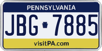 PA license plate JBG7885