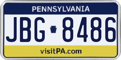 PA license plate JBG8486