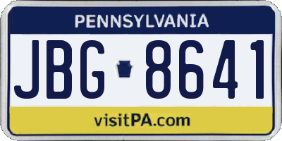 PA license plate JBG8641