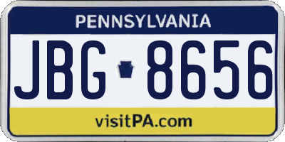 PA license plate JBG8656