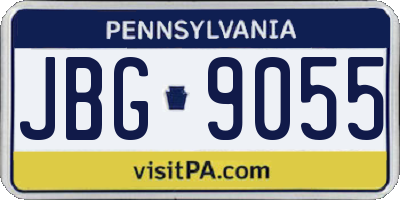 PA license plate JBG9055