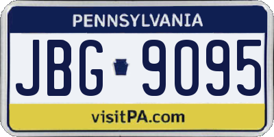 PA license plate JBG9095