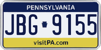 PA license plate JBG9155
