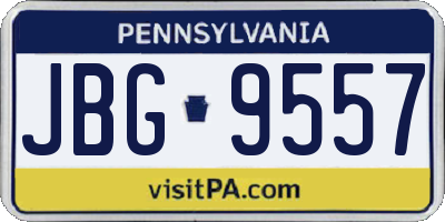 PA license plate JBG9557