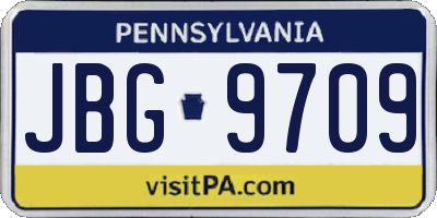 PA license plate JBG9709