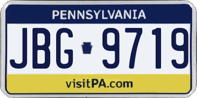 PA license plate JBG9719