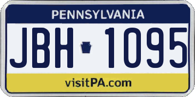 PA license plate JBH1095