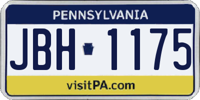 PA license plate JBH1175