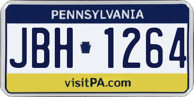 PA license plate JBH1264