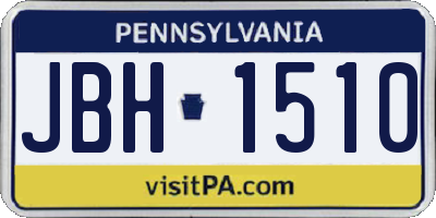 PA license plate JBH1510