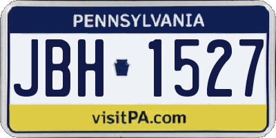 PA license plate JBH1527