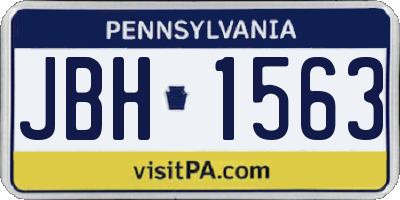 PA license plate JBH1563