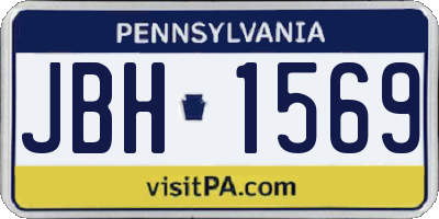 PA license plate JBH1569